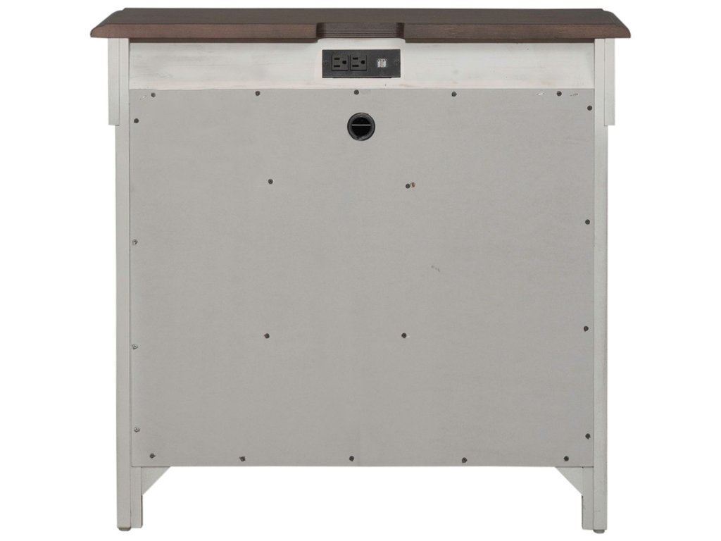 3 Drawer Bedside Chest w/ Charging Station - image 4
