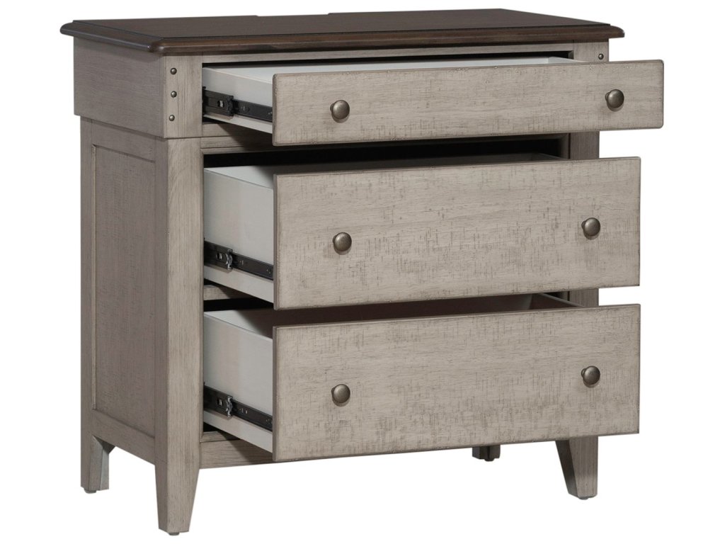 3 Drawer Bedside Chest w/ Charging Station - image 6