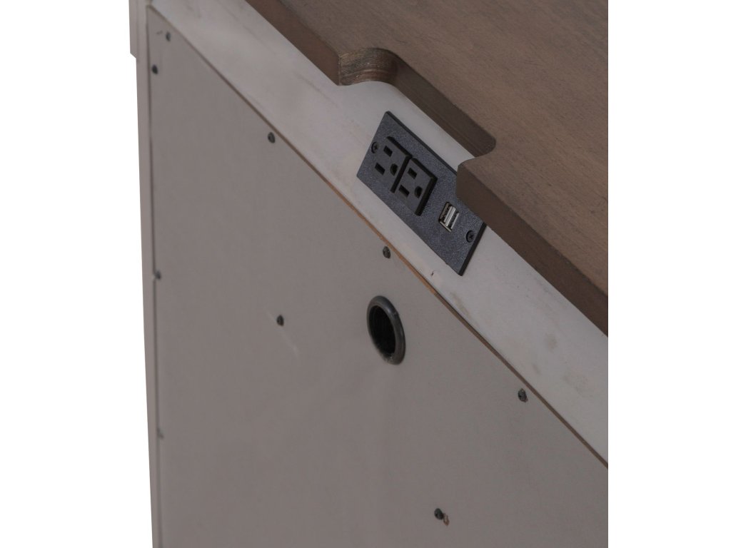 3 Drawer Bedside Chest w/ Charging Station - image 8