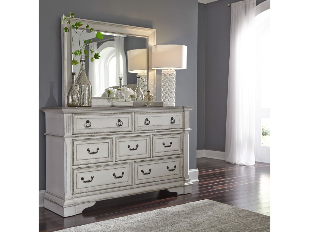 King California Panel Bed, Dresser & Mirror - image 1