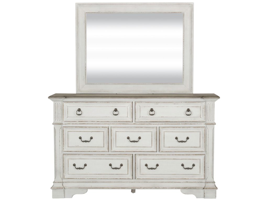 King California Panel Bed, Dresser & Mirror - image 3