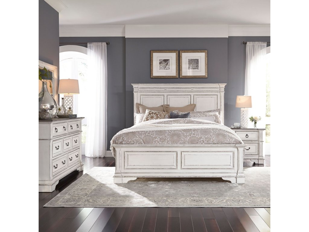 King California Panel Bed, Dresser & Mirror, Night Stand - main image