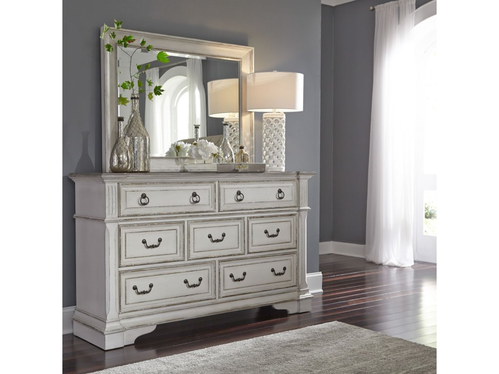 King California Sleigh Bed, Dresser & Mirror - image 1