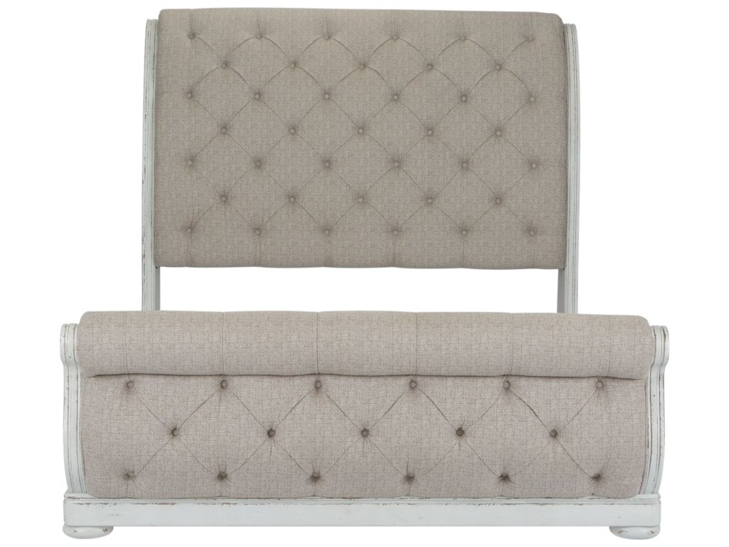 King California Sleigh Bed, Dresser & Mirror - image 2