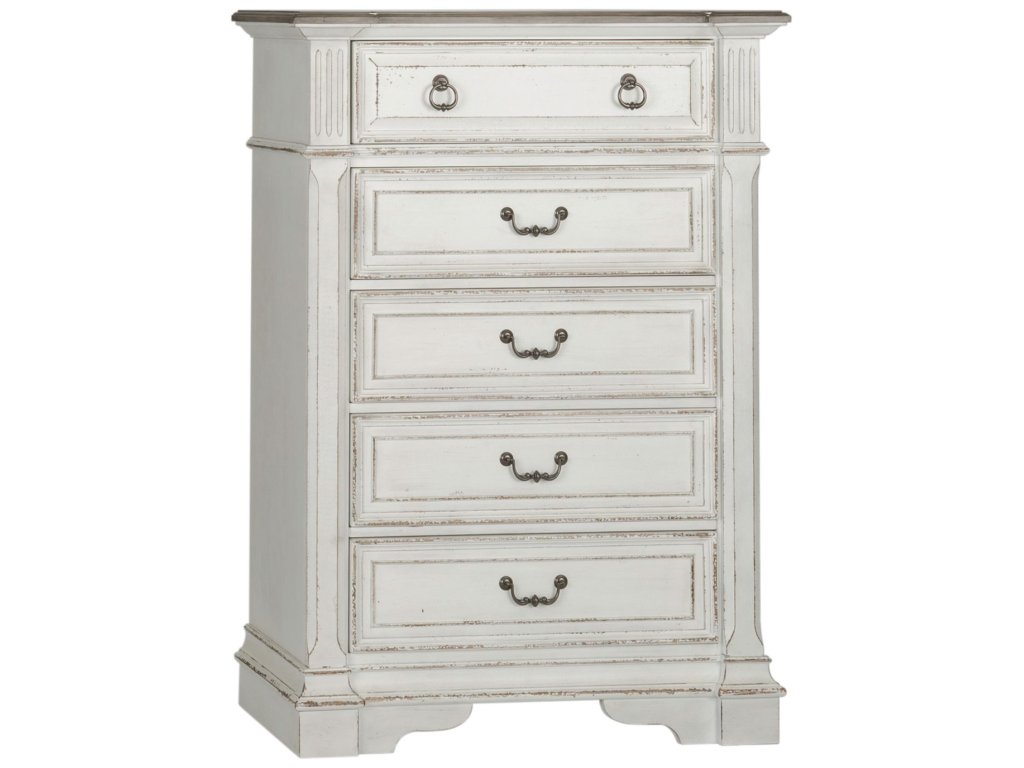 King Panel Bed, Dresser & Mirror, Chest - image 3
