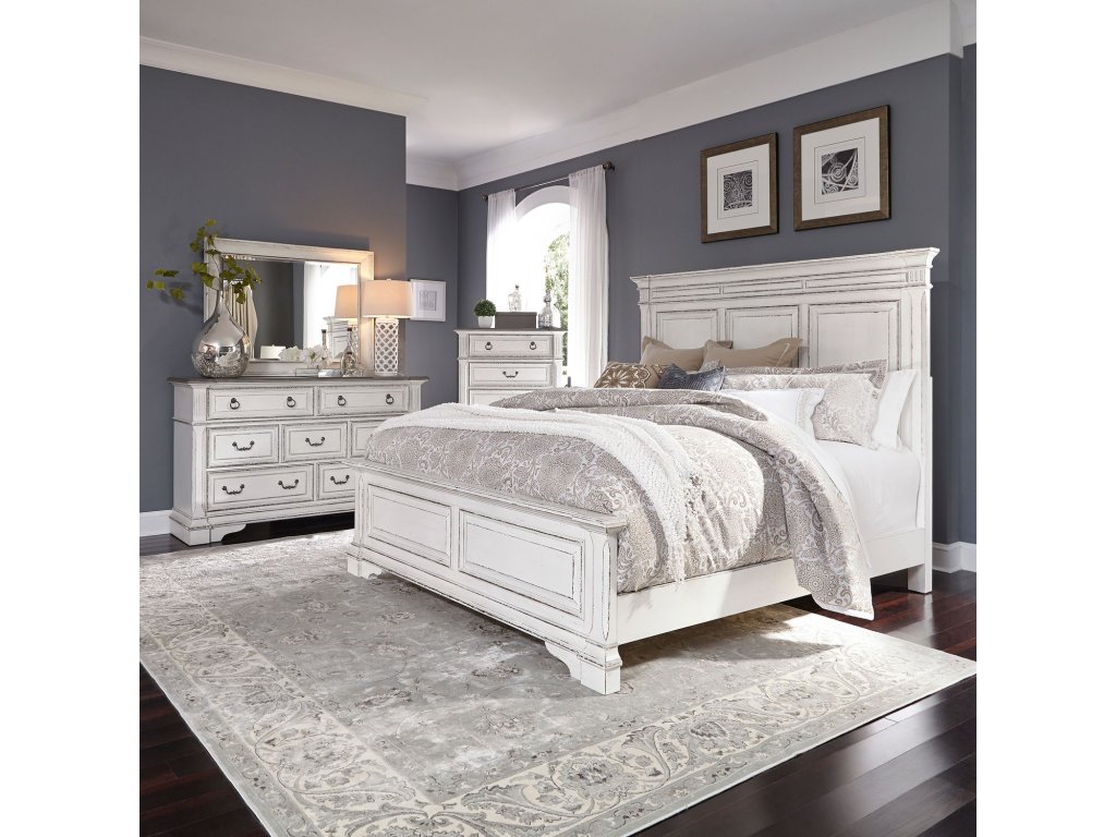 King Panel Bed, Dresser & Mirror, Chest - main image