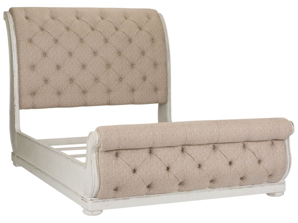 Queen Uph Sleigh Bed, Dresser & Mirror, Chest, Night Stand - image 1