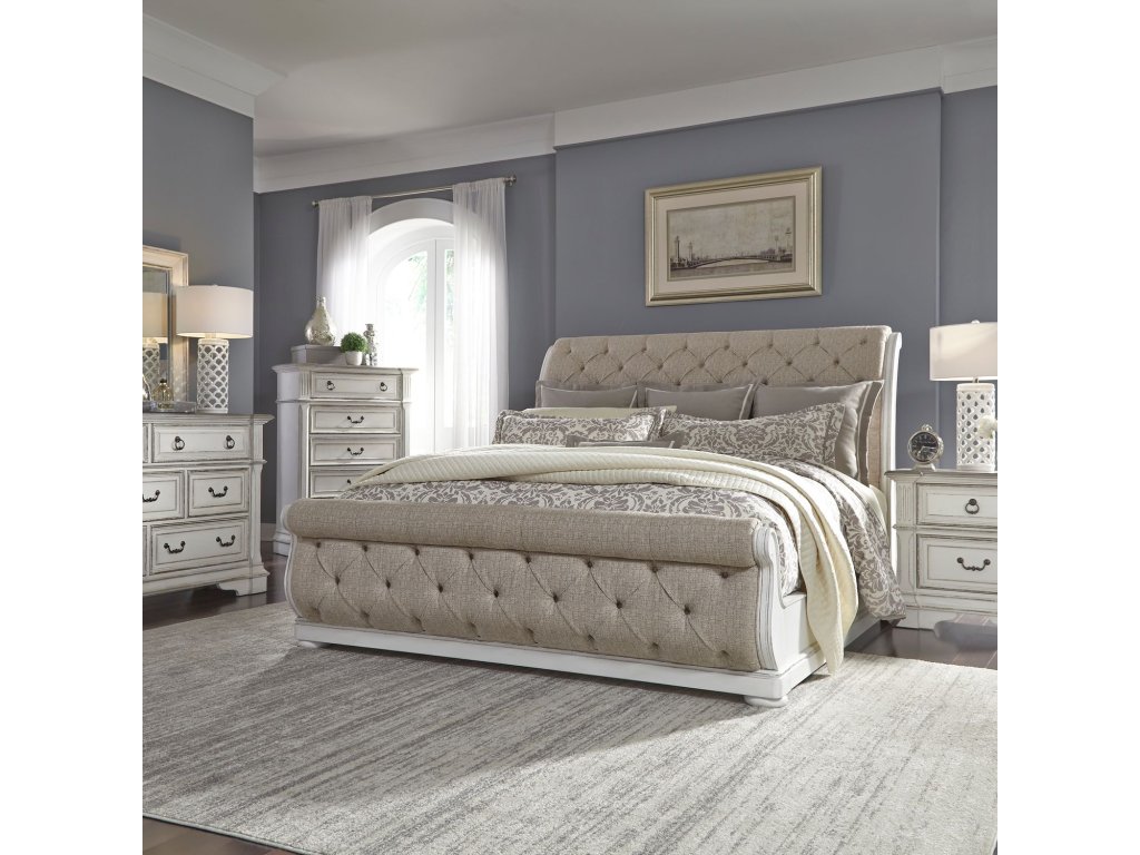 Queen Uph Sleigh Bed, Dresser & Mirror, Chest, Night Stand - main image