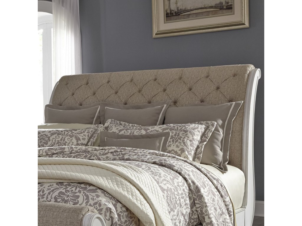 King California Sleigh Bed, Dresser & Mirror - image 6