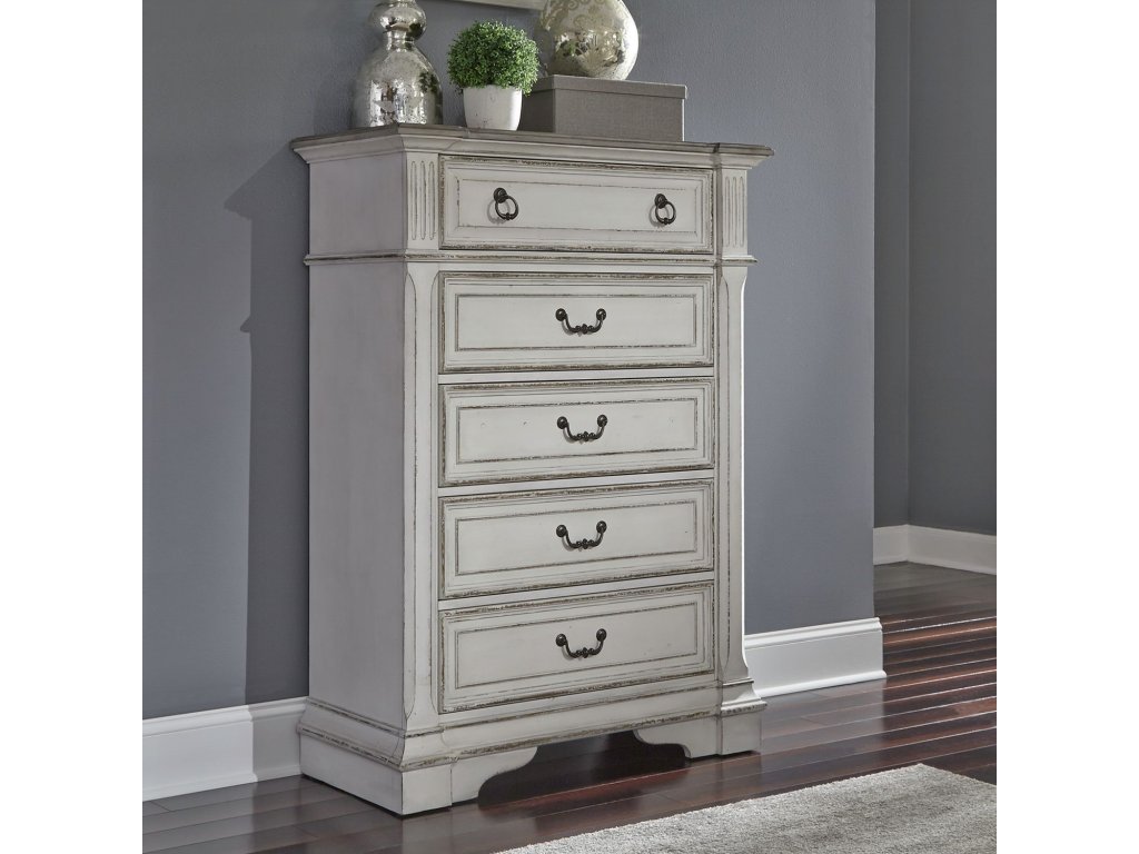 King Panel Bed, Dresser & Mirror, Chest - image 7