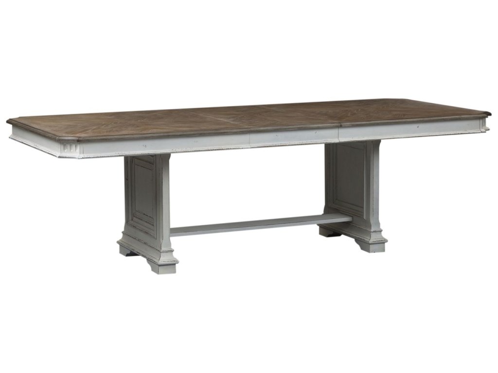 7 Piece Trestle Table Set - image 1