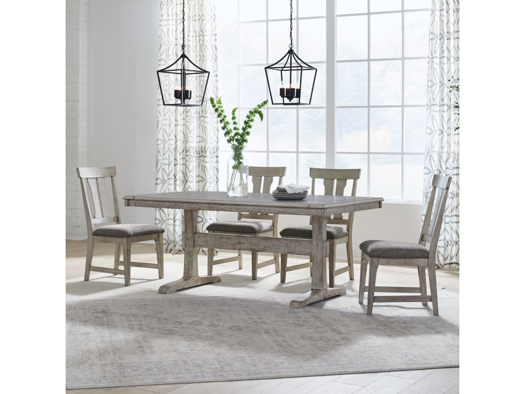 5 Piece Trestle Table Set - main image