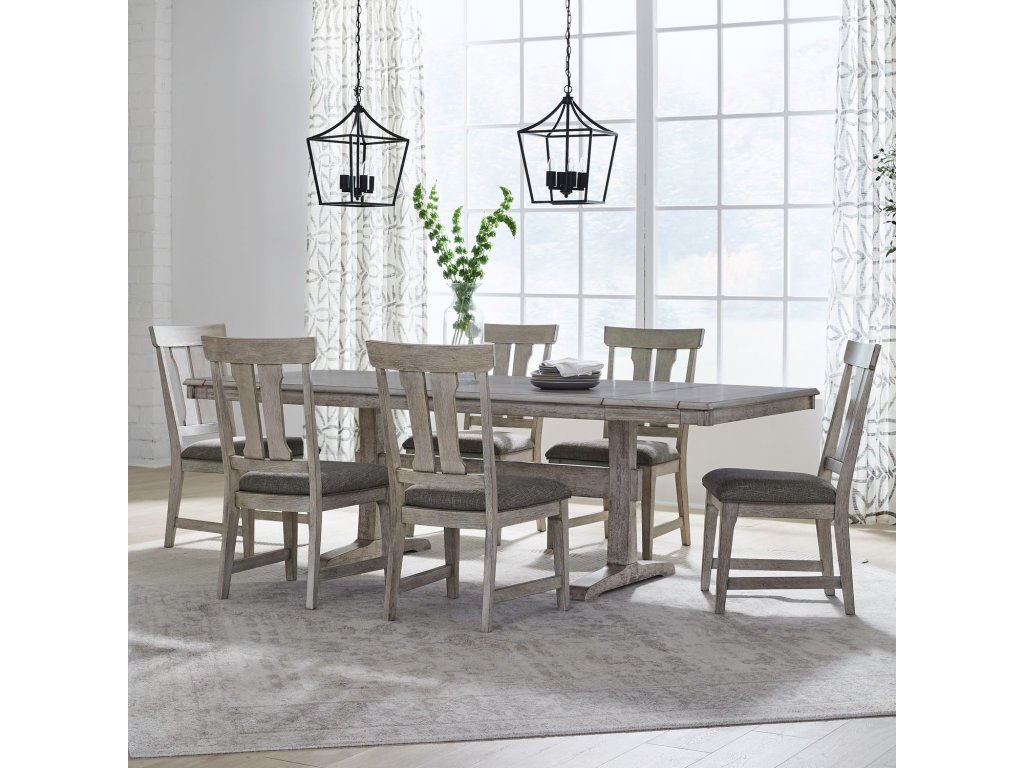 7 Piece Trestle Table Set - main image