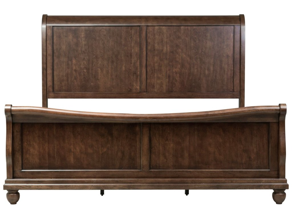 Queen Sleigh Bed, Dresser & Mirror, Night Stand - image 2