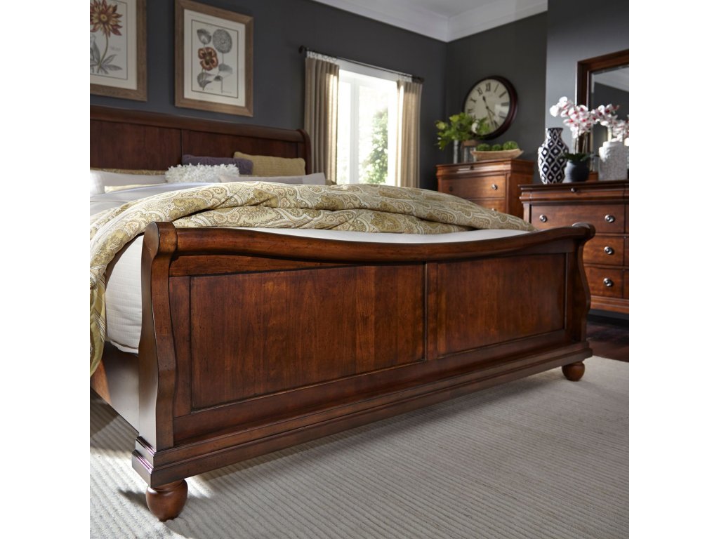 Queen Sleigh Bed, Dresser & Mirror, Night Stand - image 5