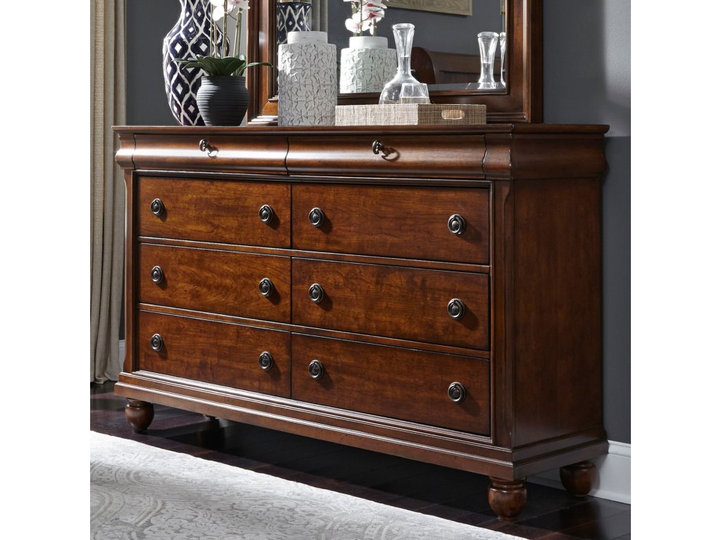 Queen Sleigh Bed, Dresser & Mirror, Night Stand - image 7