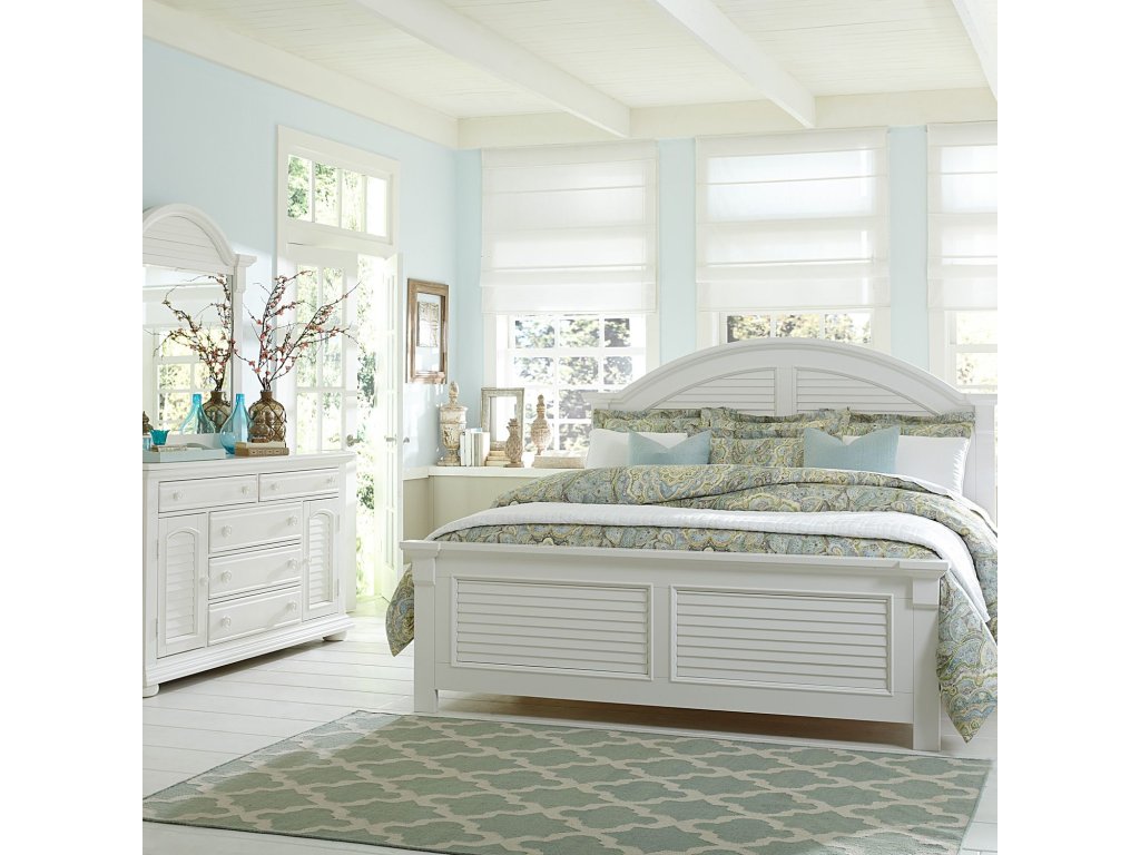 King Panel Bed, Dresser & Mirror, Chest - main image