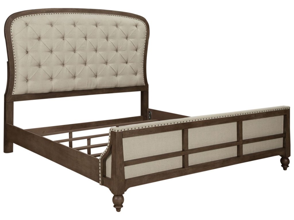 Queen Shelter Bed, Dresser & Mirror - image 1
