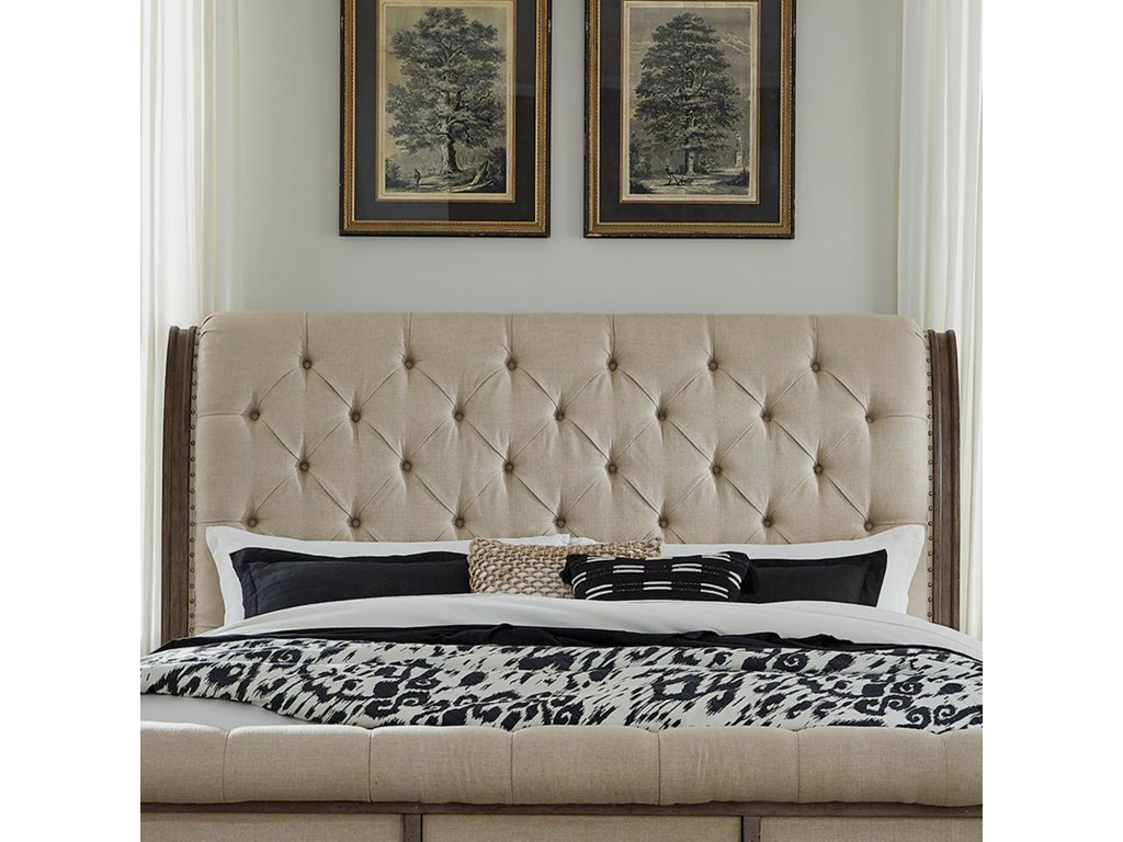 King Uph Sleigh Headboard - main image