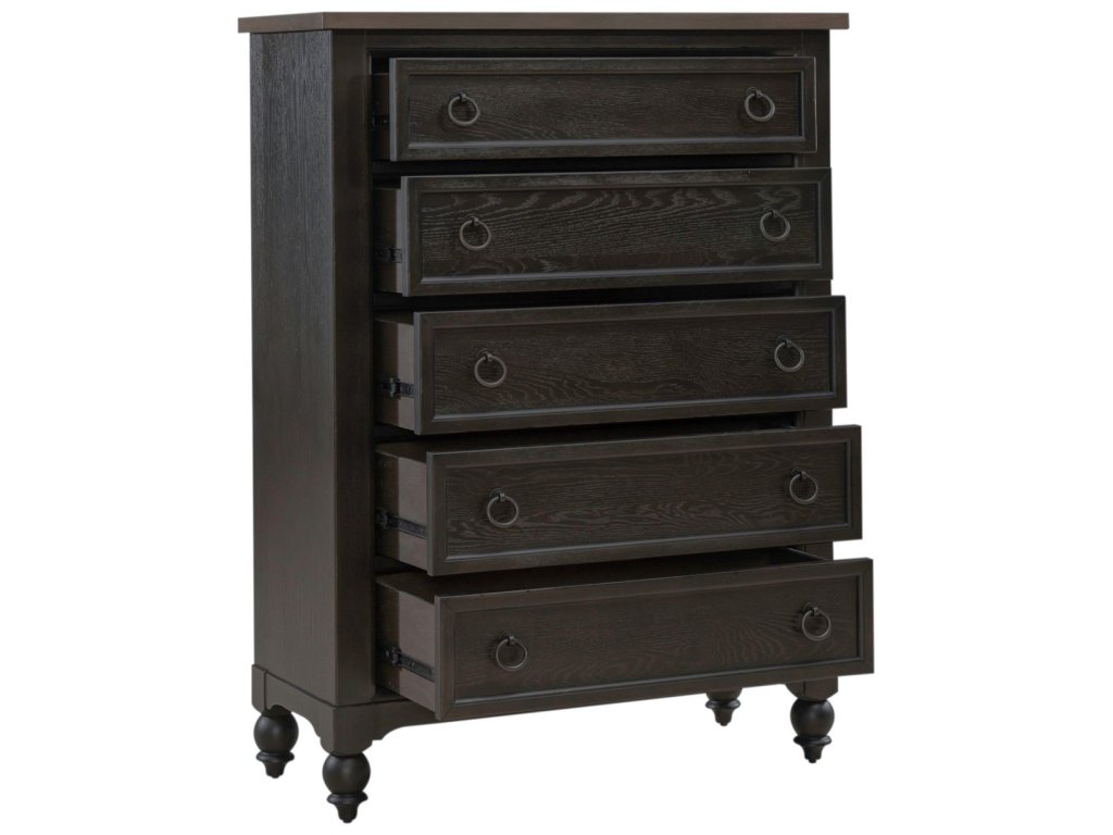 5 Drawer Chest - Black - image 6
