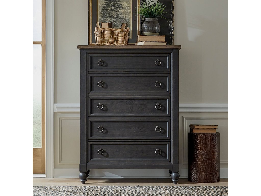 5 Drawer Chest - Black - main image