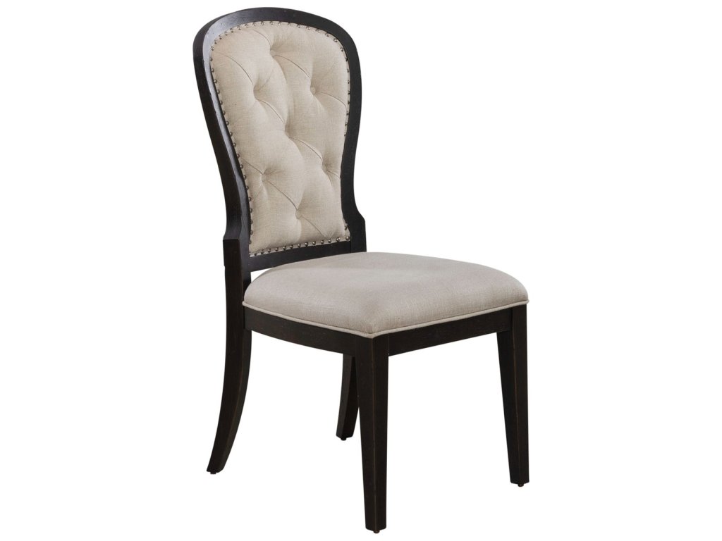 Uph Tufted Back Side Chair - Black - image 1