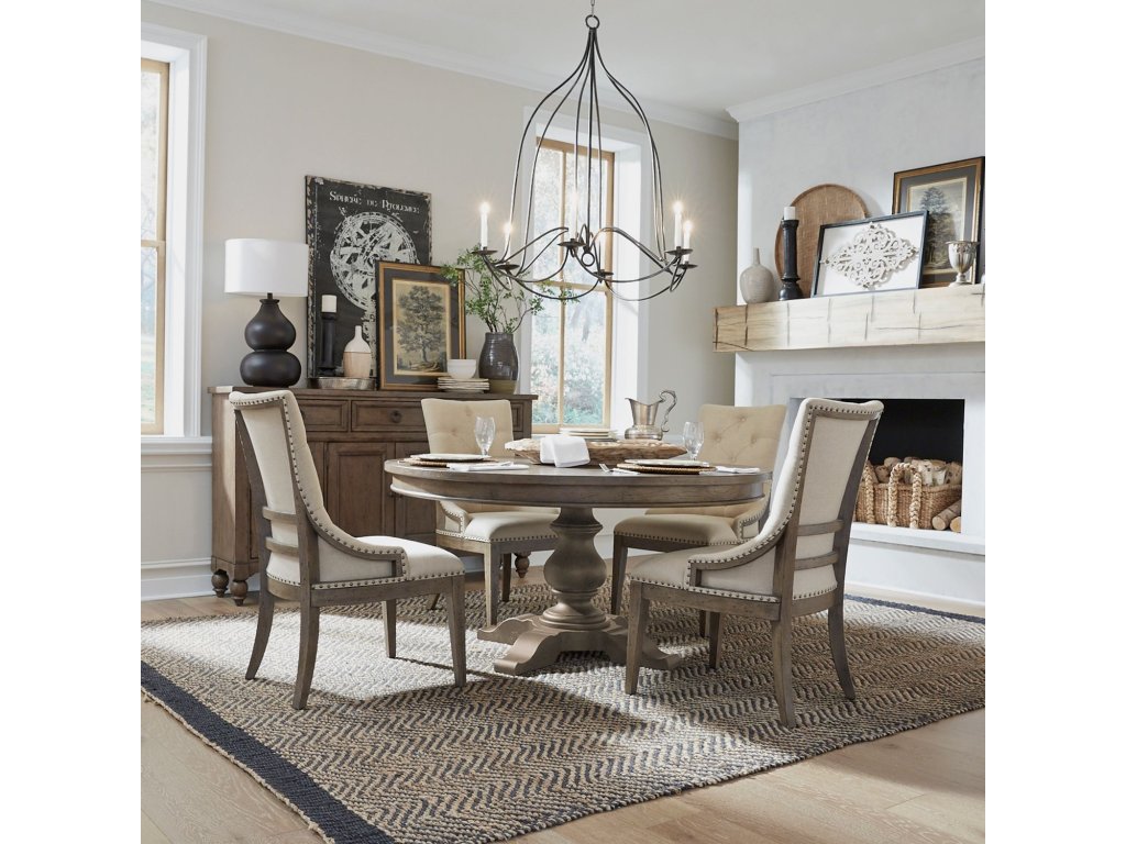 5 Piece Pedestal Table Set - main image