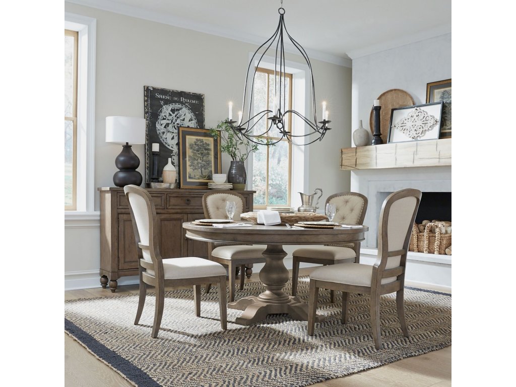 Optional 5 Piece Pedestal Table Set - main image