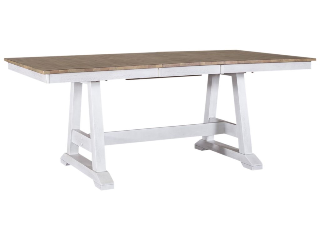 6 Piece Trestle Table Set - image 1