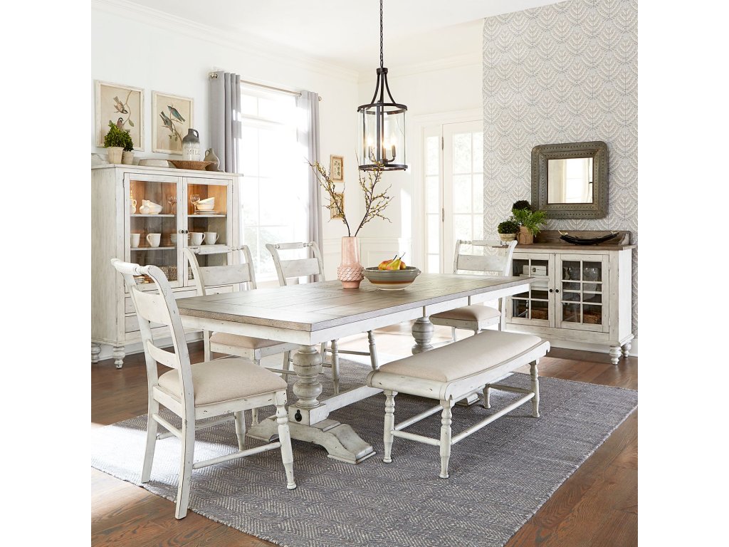 6 Piece Trestle Table Set - main image
