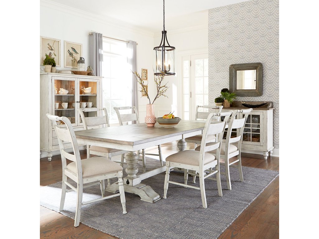7 Piece Trestle Table Set - main image
