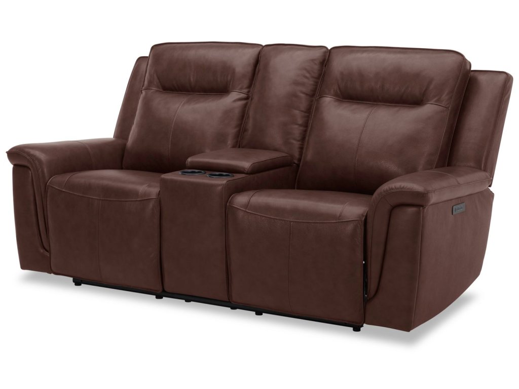 Loveseat w/Console P2 - Cognac - image 2