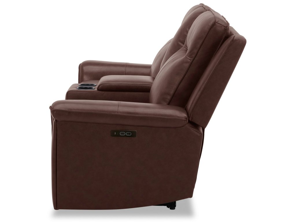 Loveseat w/Console P2 - Cognac - image 4