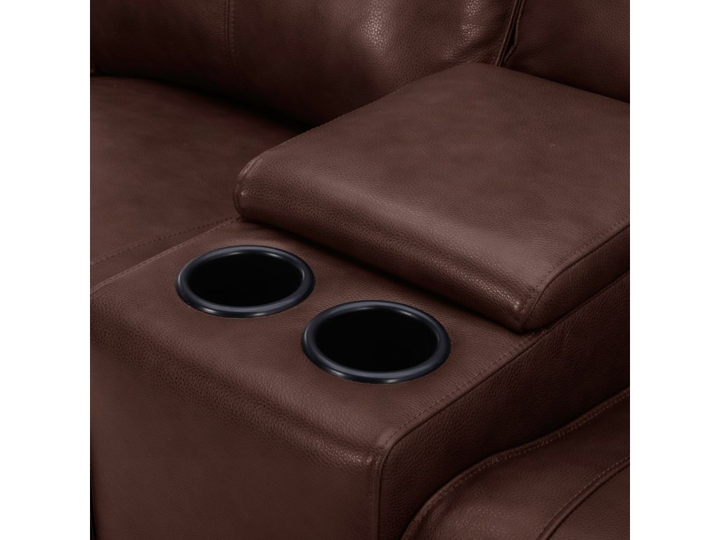 Loveseat w/Console P2 - Cognac - image 7