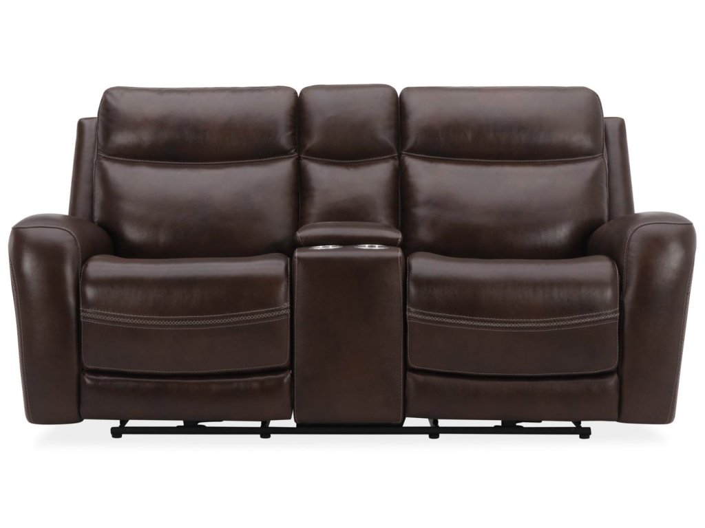 Loveseat w/Console P2 & ZG - Cognac - image 3