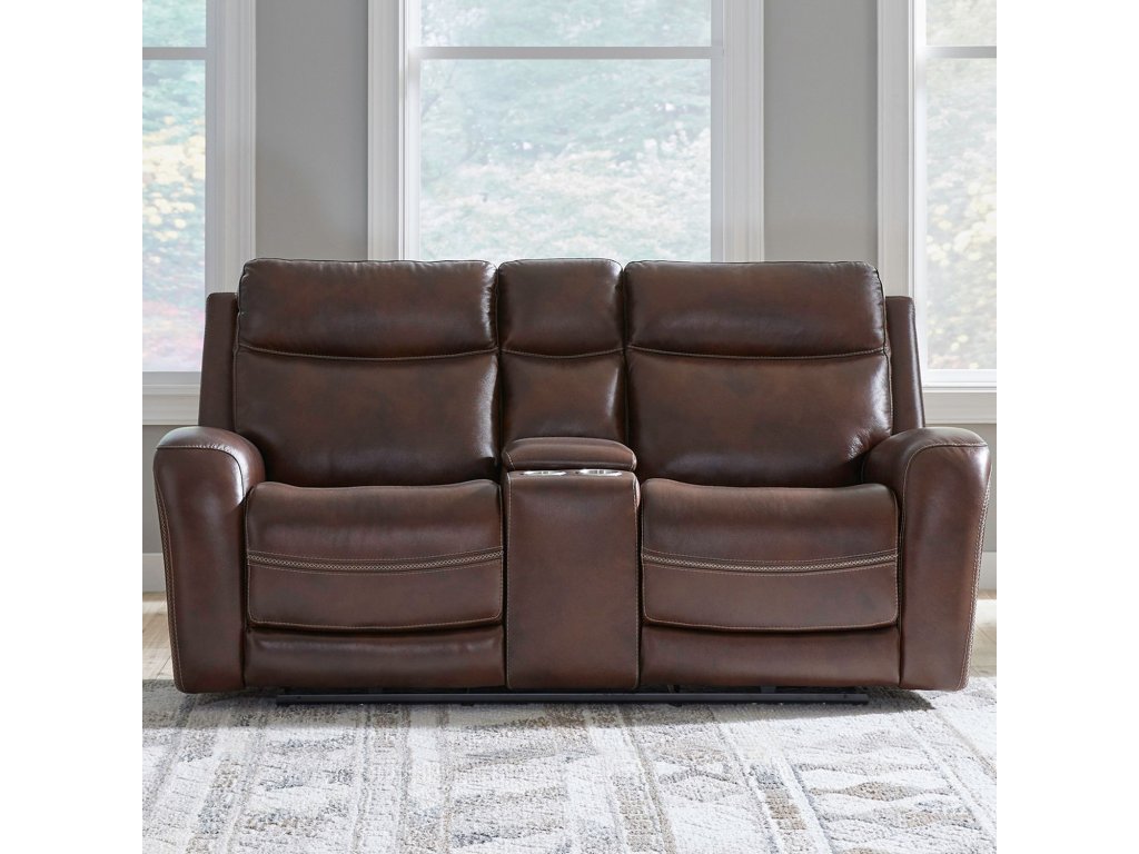 Loveseat w/Console P2 & ZG - Cognac - main image