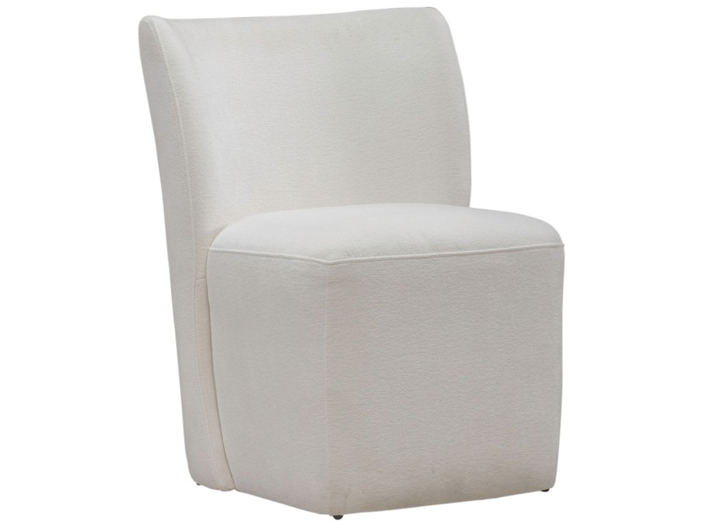 Accent Dining Chair w/ Casters - Ivory - image 2
