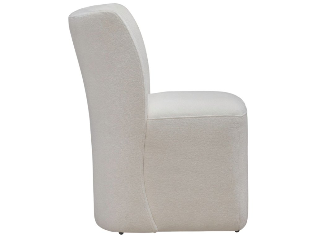 Accent Dining Chair w/ Casters - Ivory - image 4