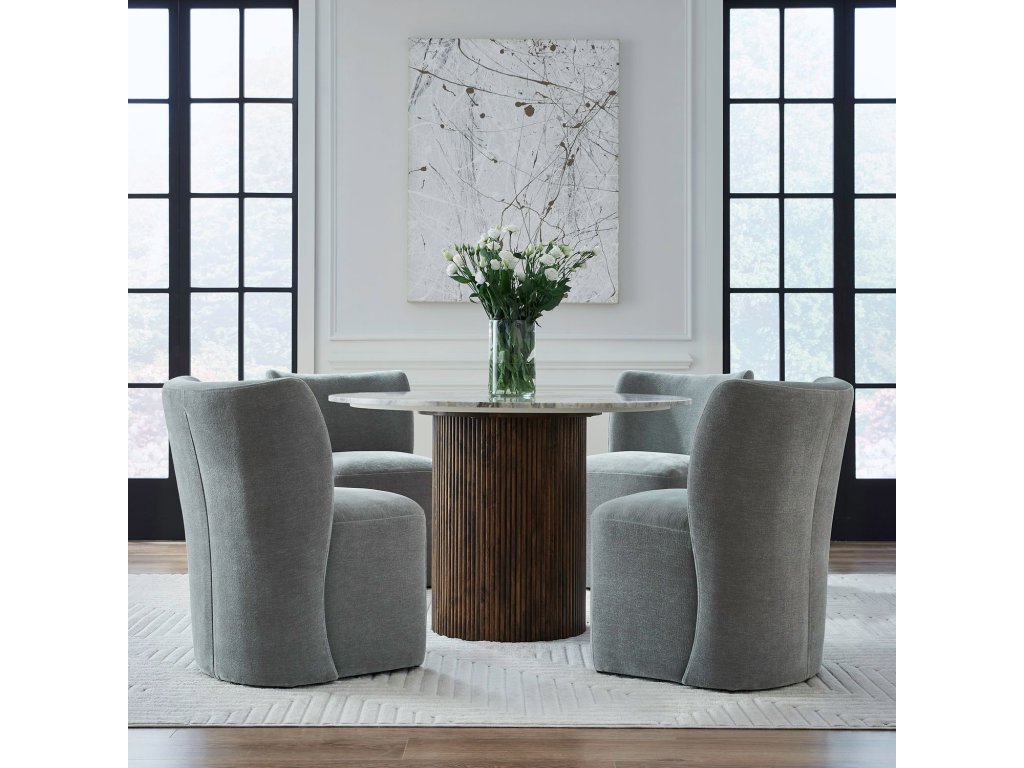 Accent Dining Chair w/ Casters - Sapphire - image 1