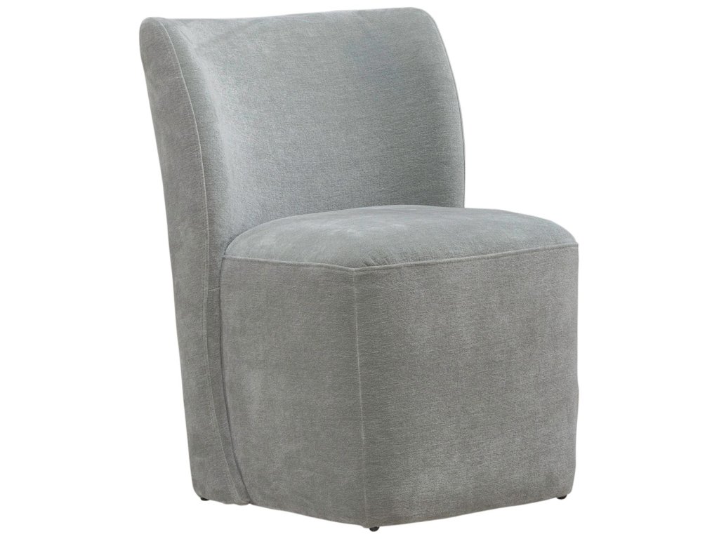 Accent Dining Chair w/ Casters - Sapphire - image 2