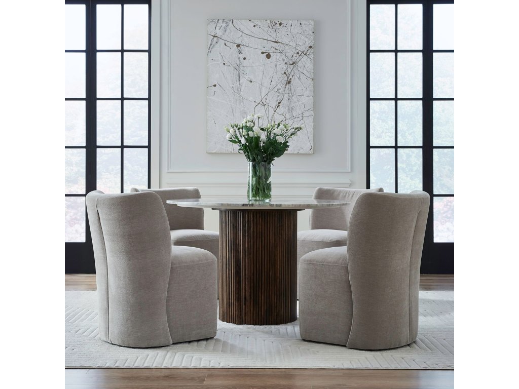 Accent Dining Chair w/ Casters - Truffle - image 1