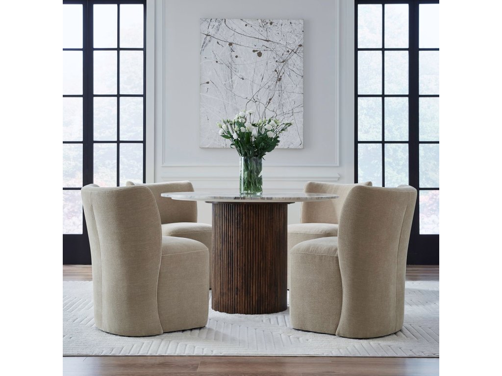 Accent Dining Chair w/ Casters - Wicker - image 1