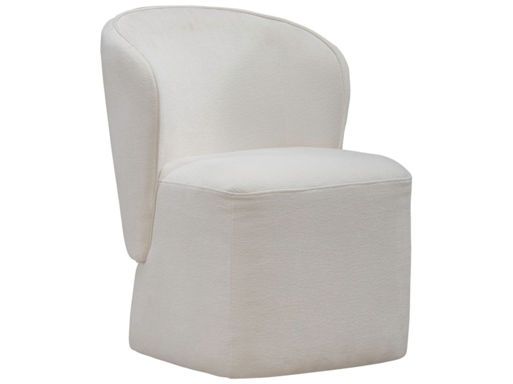 Accent Dining Chair w/ Casters - Ivory - image 2