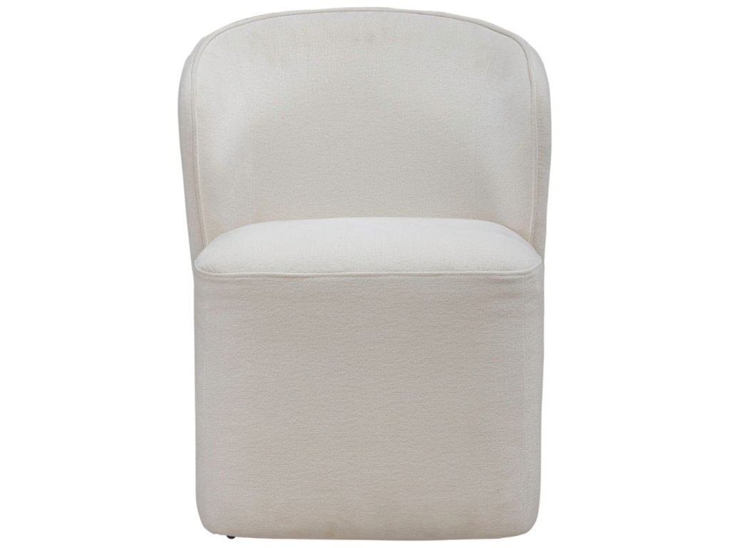 Accent Dining Chair w/ Casters - Ivory - image 3