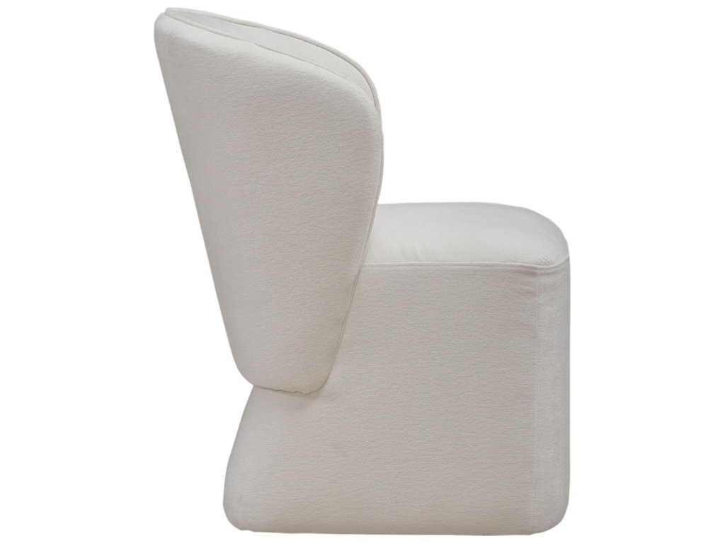 Accent Dining Chair w/ Casters - Ivory - image 4