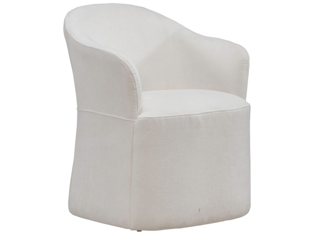 Accent Dining Chair w/ Casters - Ivory - image 3