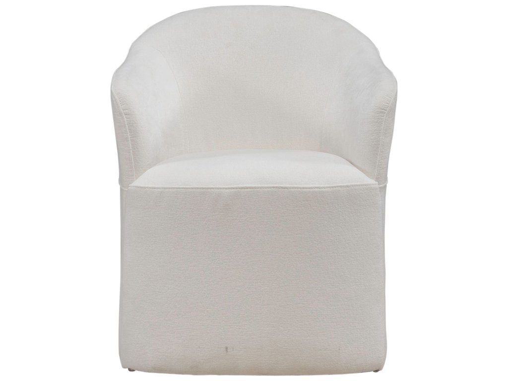 Accent Dining Chair w/ Casters - Ivory - image 4