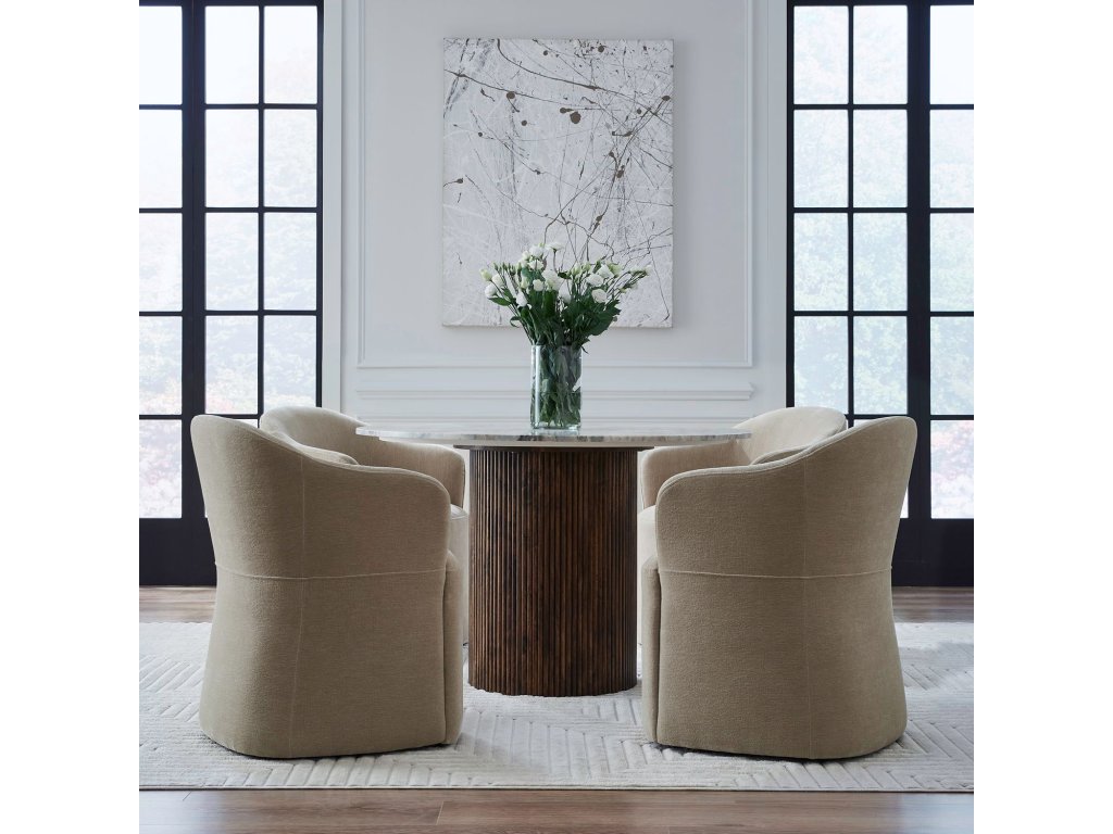 Accent Dining Chair w/ Casters - Wicker - image 1