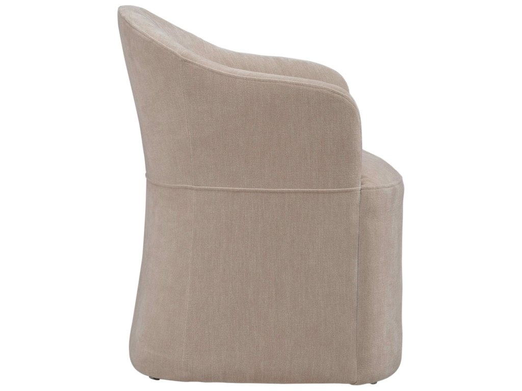Accent Dining Chair w/ Casters - Wicker - image 4