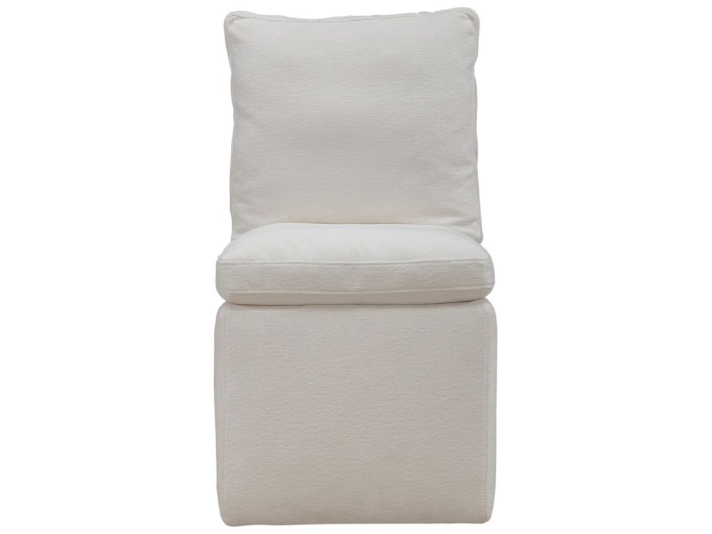 Accent Dining Chair w/ Casters - Ivory - image 3